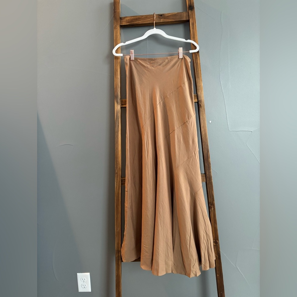 Aakaa Asymmetrical Brown Skirt